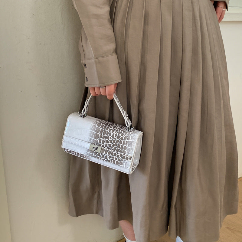 Women's Crocodile Pattern Mori Cute Light Luxury Minority Small Square Bag