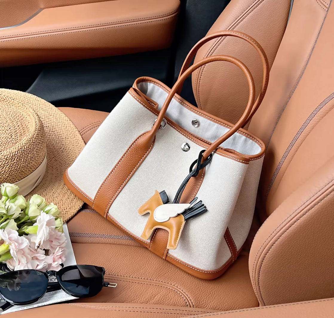 Women's Garden Canvas Stitching Large Capacity High-grade Bags