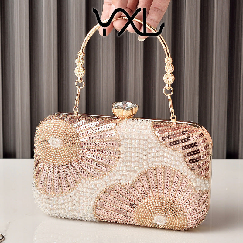 Pearl Handmade Beaded Bubble Beads Diamond Banquet Dress Garment Lady Bags