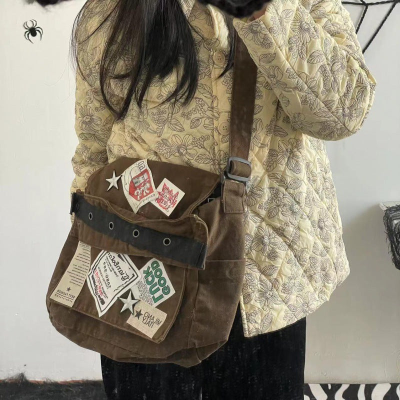 Autumn American Campus Hot Patch Distressed Bags