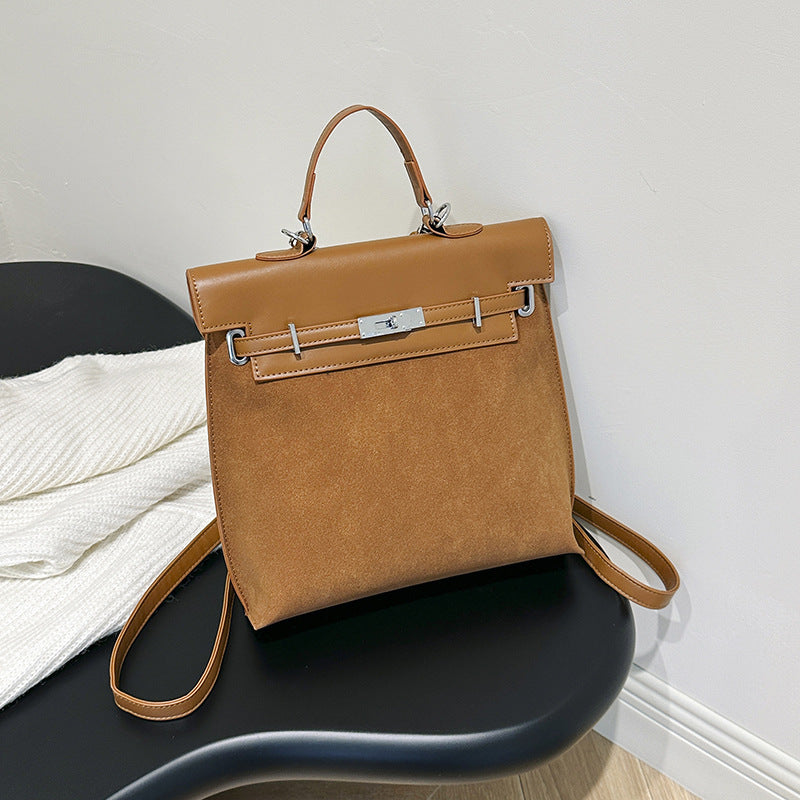 Women's Frosted Leather Portable Commuter Large Capacity Women's Messenger Bag