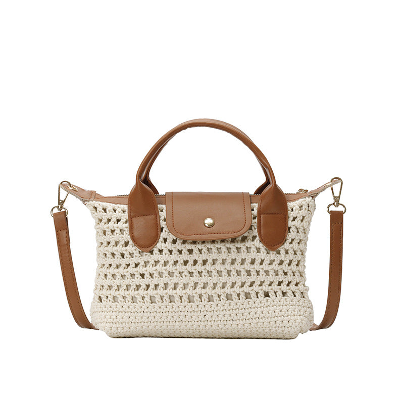 Women's Spring Fashion Simple Korean Woven Portable Women's Messenger Bag