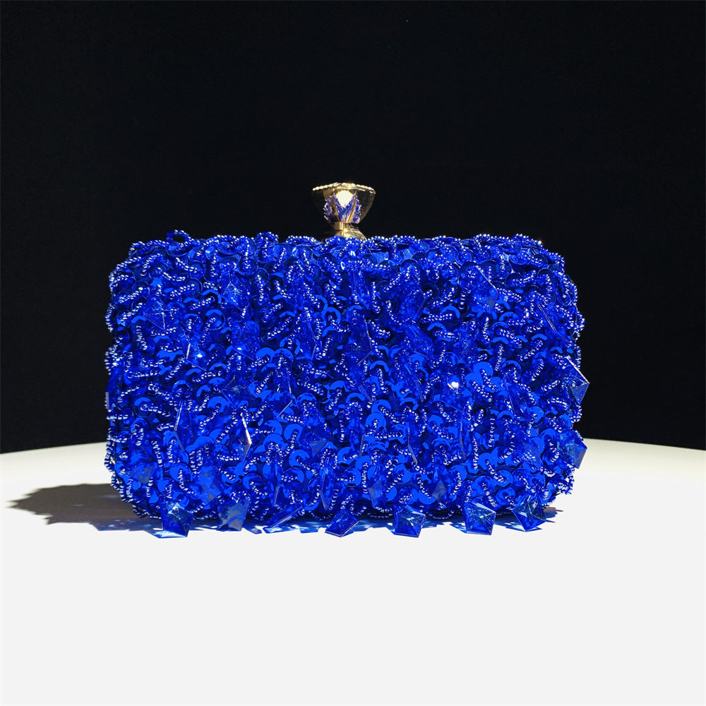 Women's Reticule Hand Holding Handmade Double-sided Beaded Evening Bags