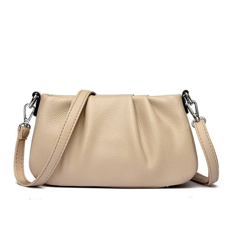 Women's Pleated Cloud Popular Western Style Underarm Small Square Bags