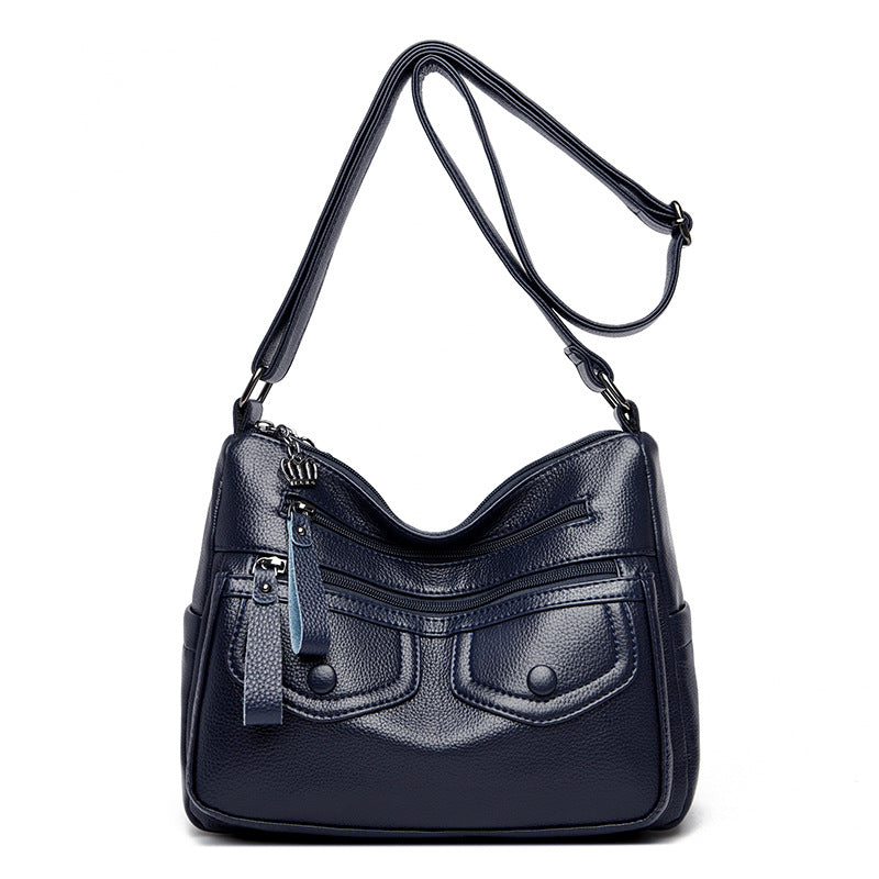 Women's Large Capacity Soft Leather Mother Versatile Women's Messenger Bag