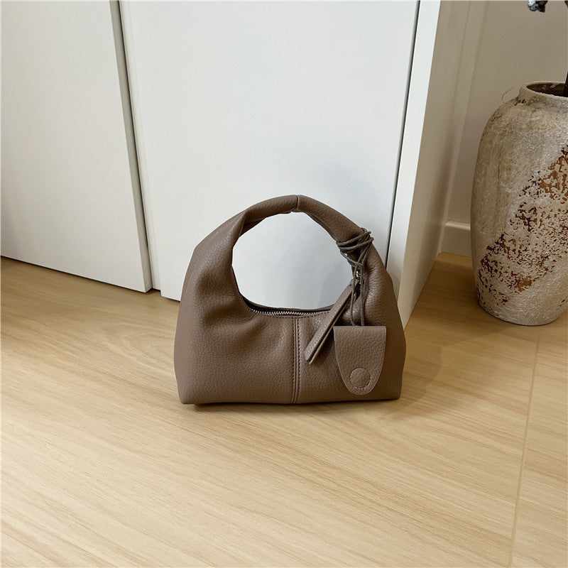 Cabinet Retro Simple Lychee Pattern Korean Style Fashion Soft Leather Leisure Backpack