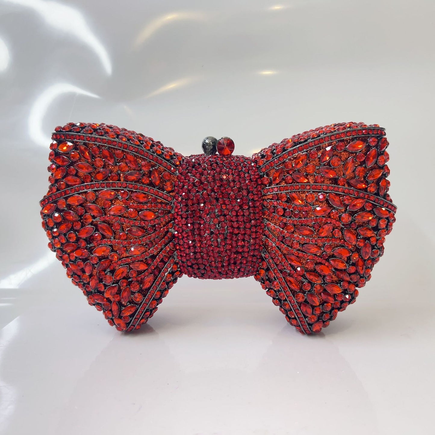 Women's Bow Diamond Hollow Full Clutch Banquet Evening Bags