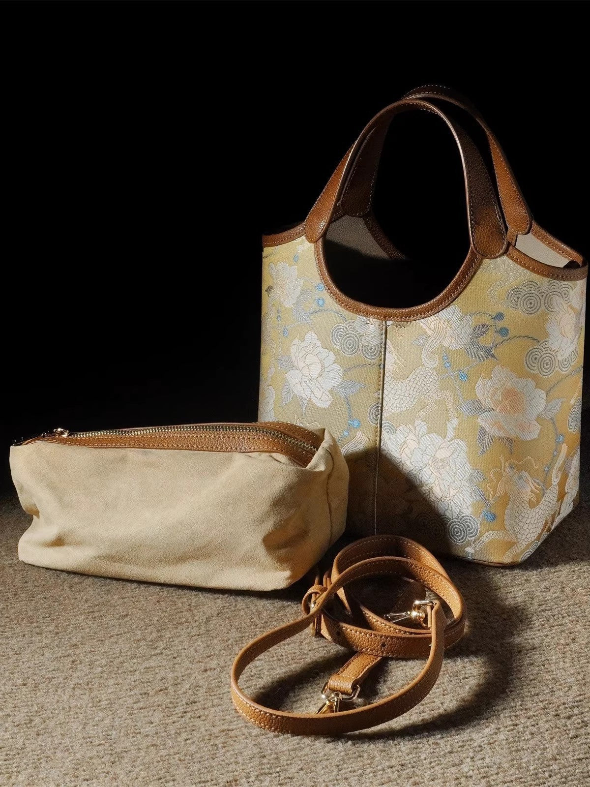 Dynasty Brocade Chinese Style Large Capacity Totes Women's Messenger Bag