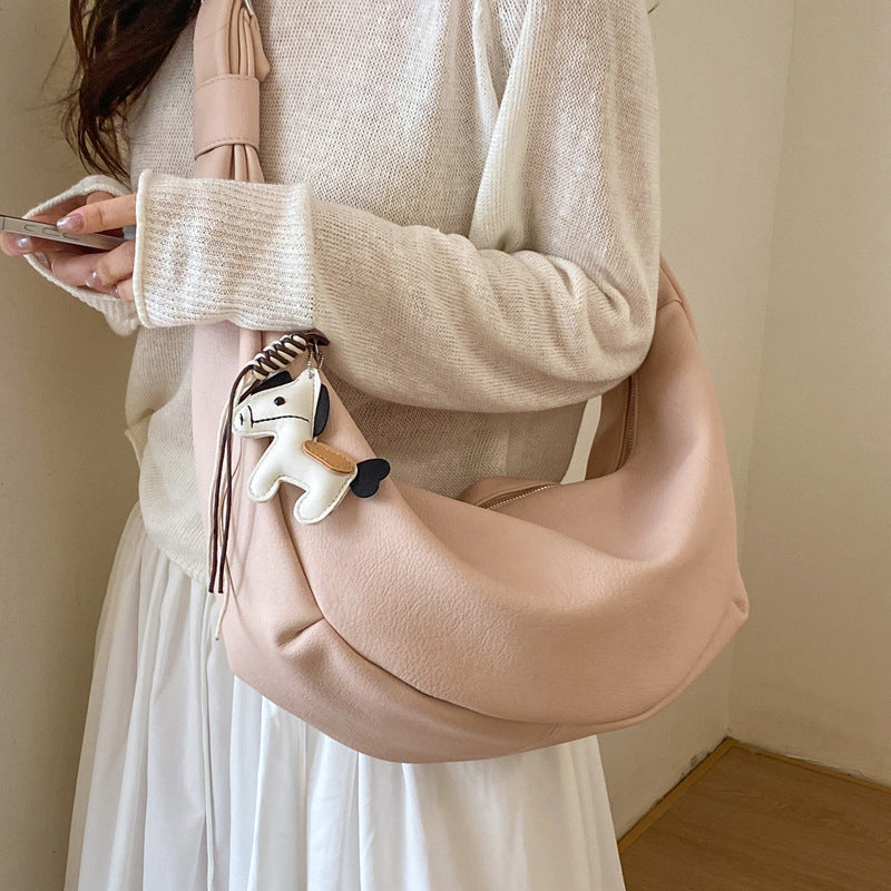 Women's Fashion Popular Solid Color Commuting Dumpling Women's Shoulder Bag