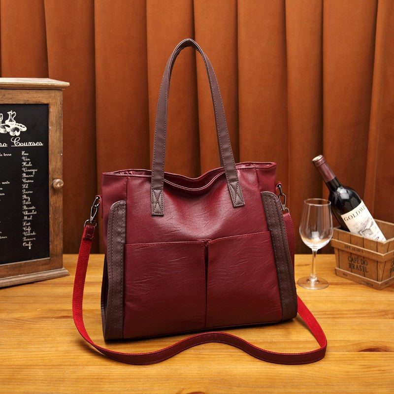 Women's Large Capacity Soft Leather Fashionable Women's Shoulder Bag