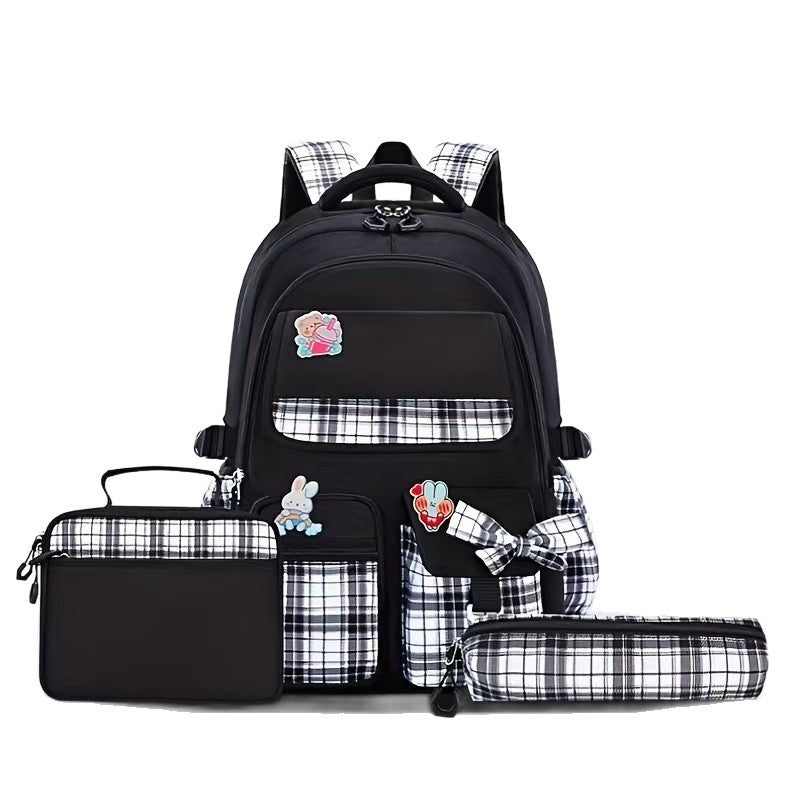 Children's Bowknot Cute Lunch Pencil Three-piece Set Primary School Bag