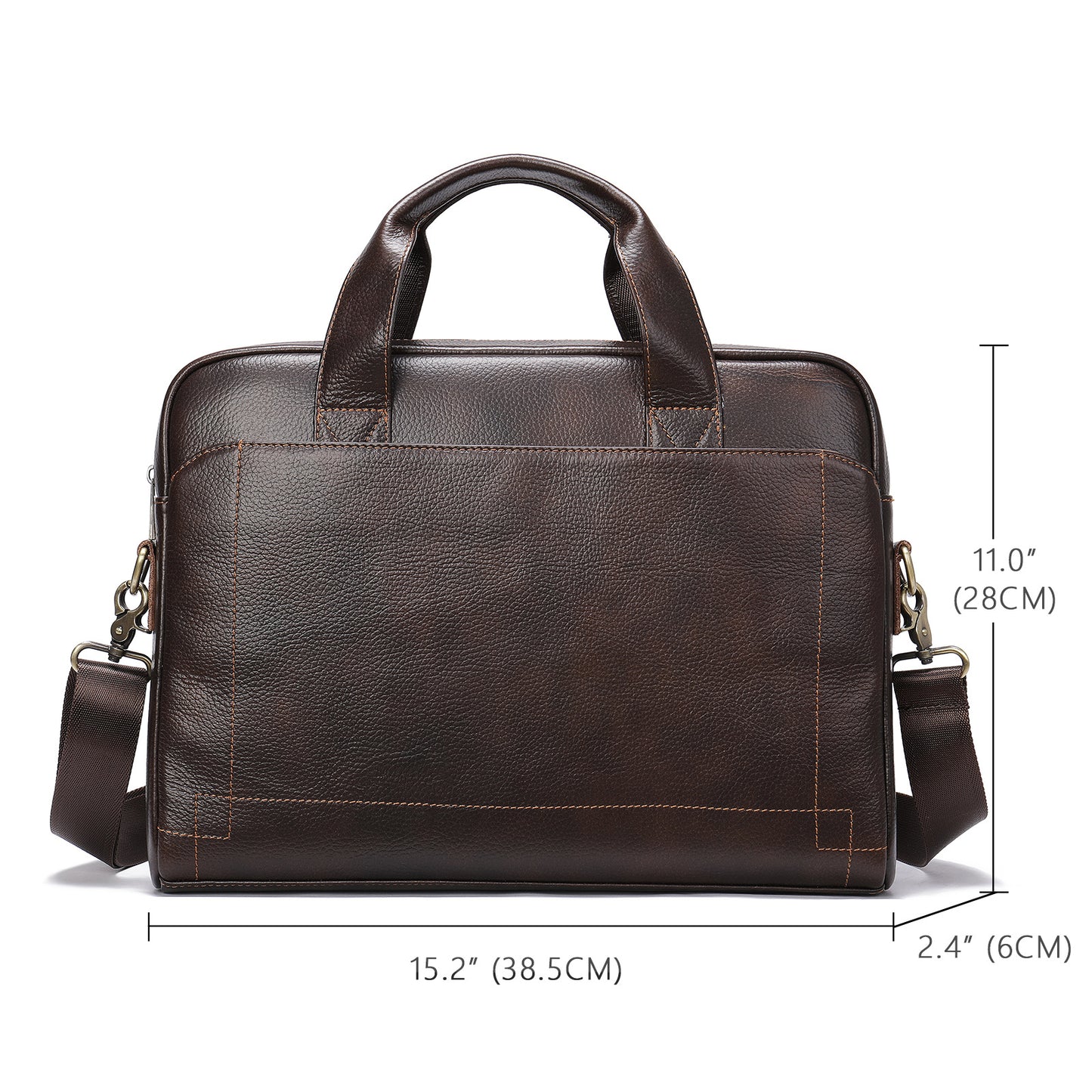 Men's Business Leather High-grade First Layer Cowhide Portable Commuter Men's Briefcase