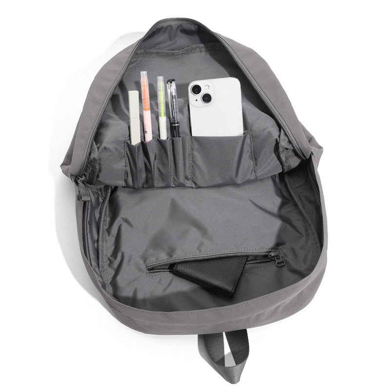 Women's Lightweight Large Capacity Storage Pleated Washed Leisure Backpack