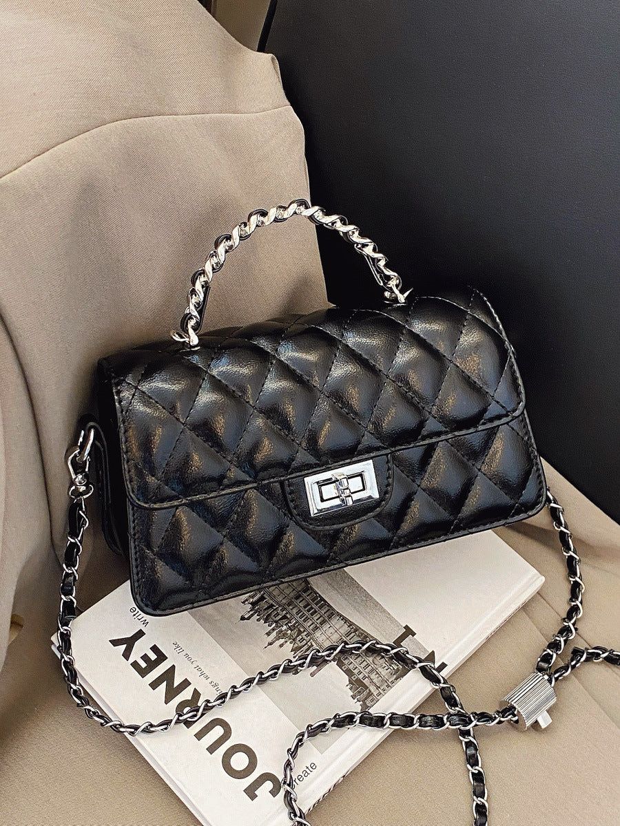 Women's High-grade Rhombus One Embroidery Chain Fashionable Women's Messenger Bag
