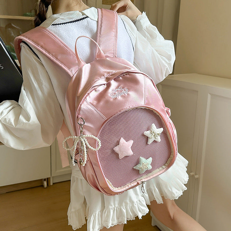 Minority Fashion Commuter Nylon Sweet Lightweight Large Capacity College Student Schoolbag
