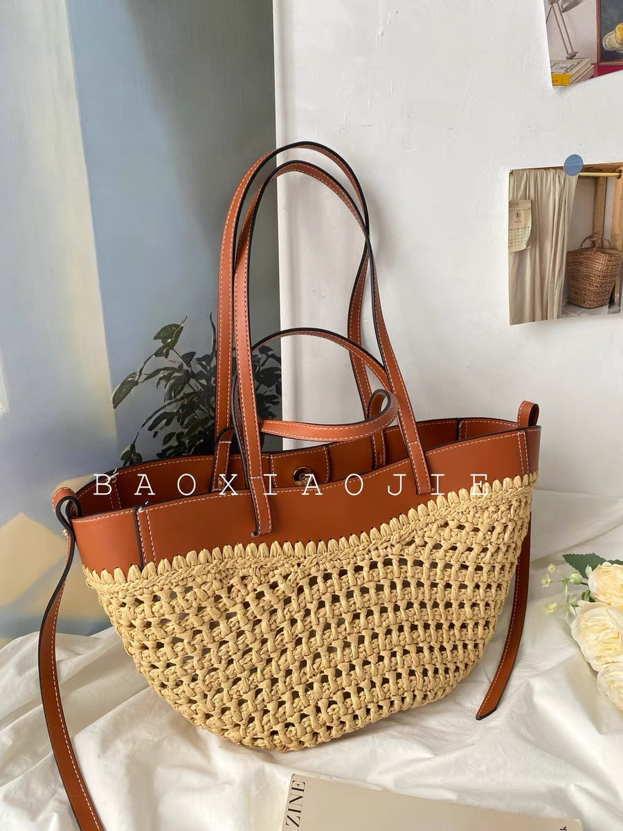 Wings Style Vacation Big Old Money Hand-woven Straw Women's Shoulder Bag