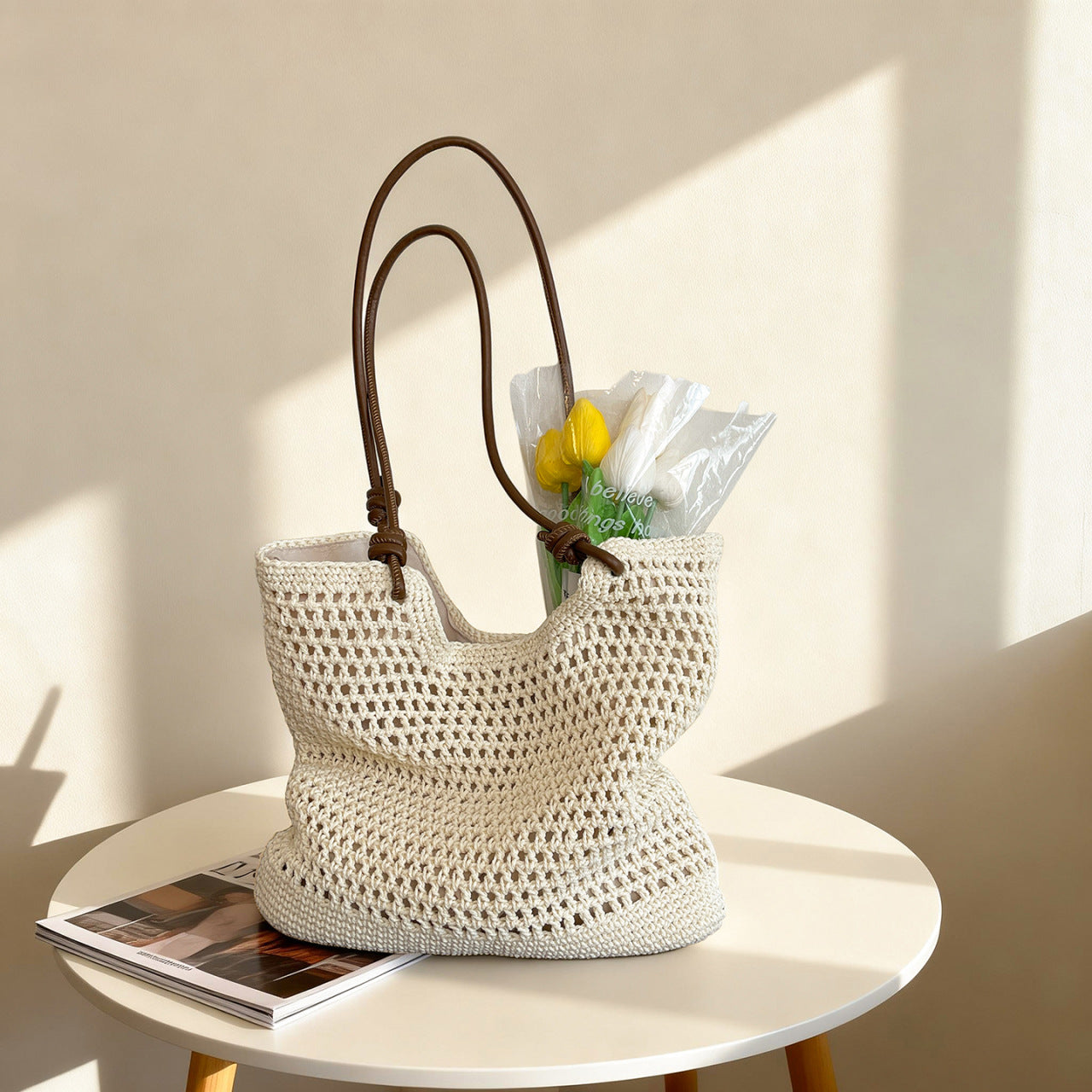 Women's Large Capacity Seaside Vacation Beach Hand-woven Bags