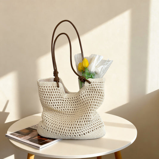 Women's Large Capacity Seaside Vacation Beach Hand-woven Bags