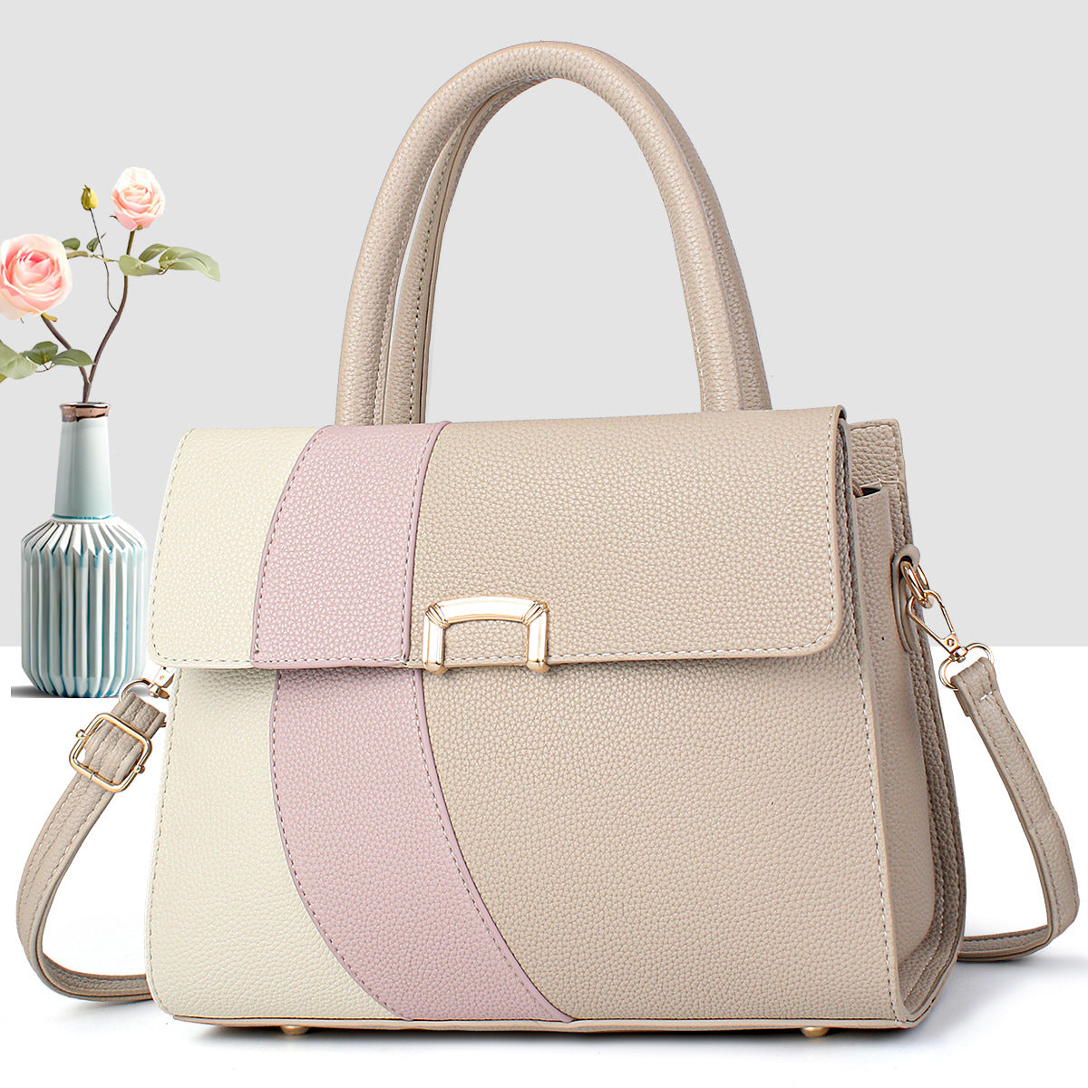 Women's Spring Contrast Color Female Lady Trendy Women's Handbag