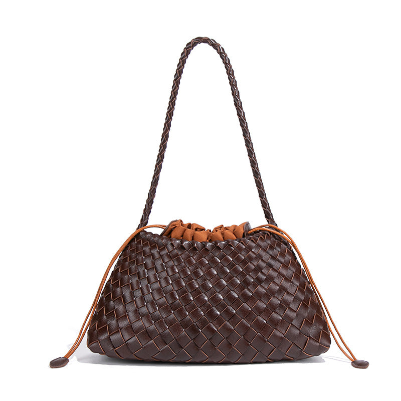 Women's Live Single Fashion Woven Underarm Retro Son Women's Shoulder Bag