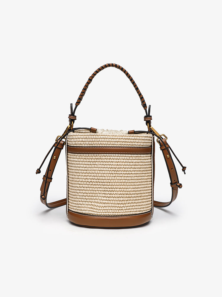 Women's Home Straw Woven Western Style Portable Beach Personalized Bags