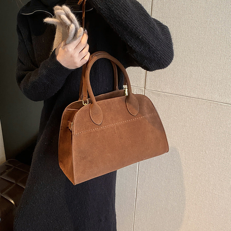 Women's Textured Large Capacity Summer Suede Frosted Tote Bag