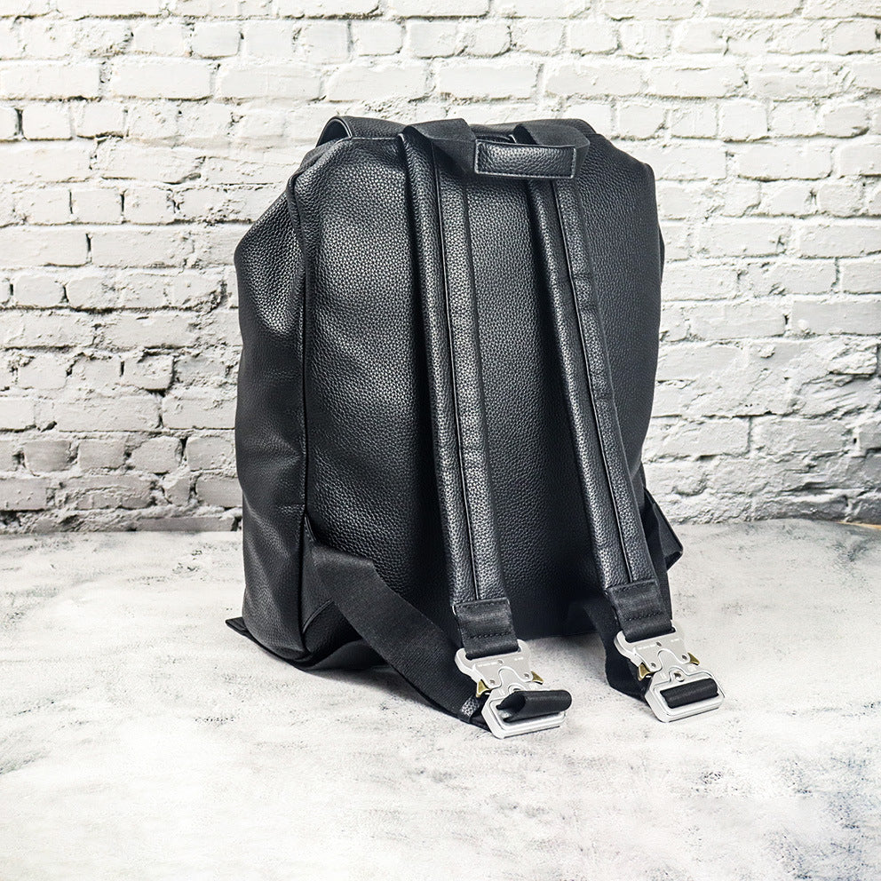 Women's & Men's Upgrade Black Nylon Function Couple Fashion Leisure Backpack