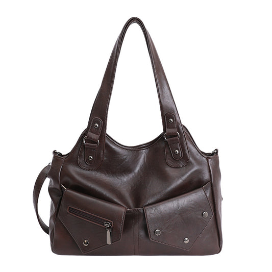 Women's Winter Stitching Commuter Large Capacity Shoulder Bags