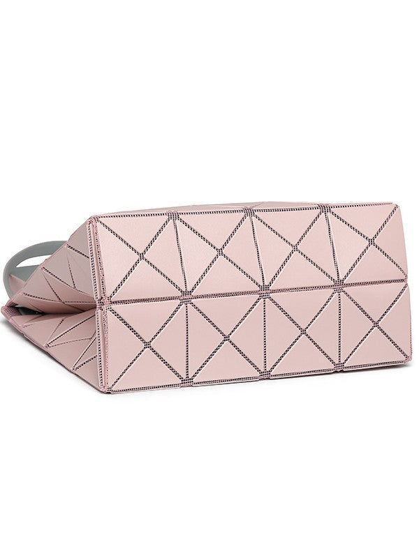 Women's Diamond Geometric Splicing Female Color Nail Folding Portable Women's Shoulder Bag