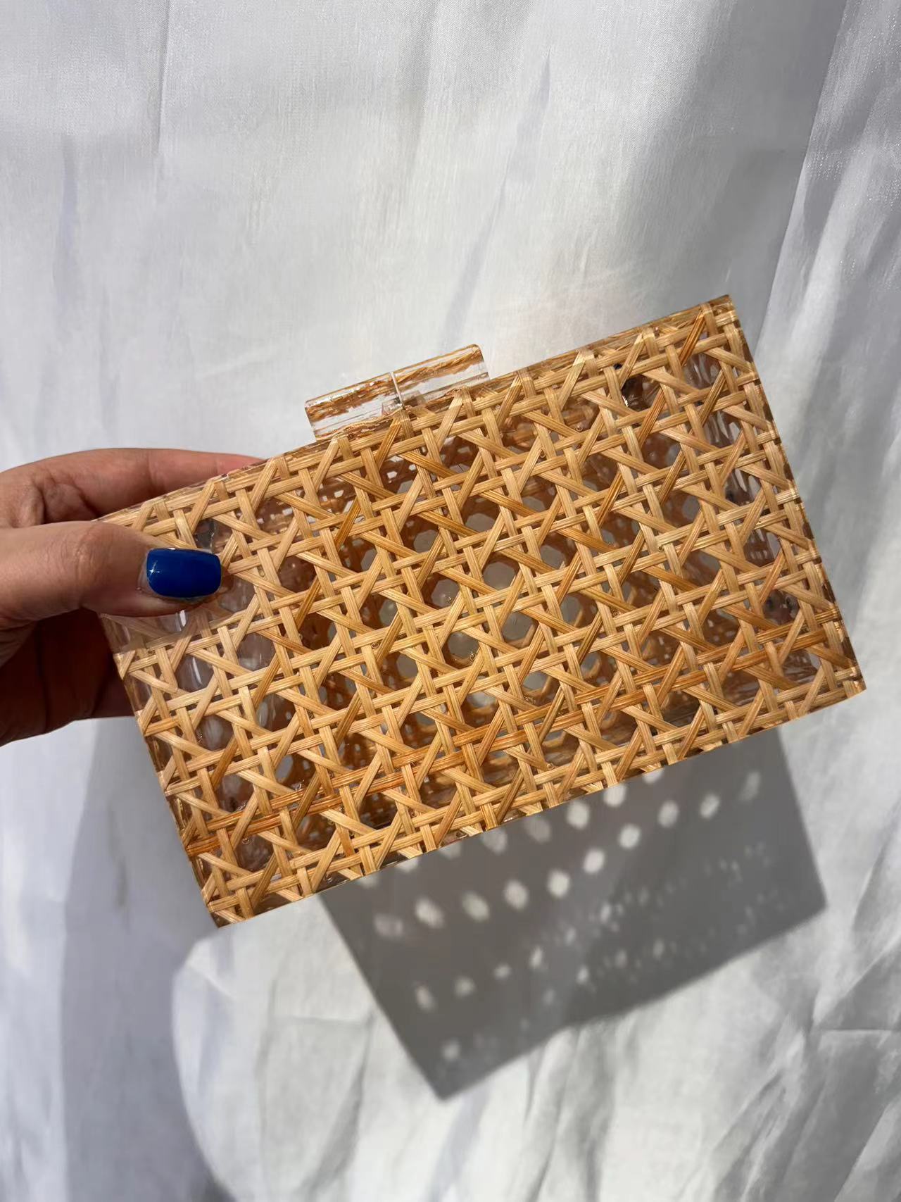 Women's Vintage Rattan Fashion Acrylic Chain For Bags