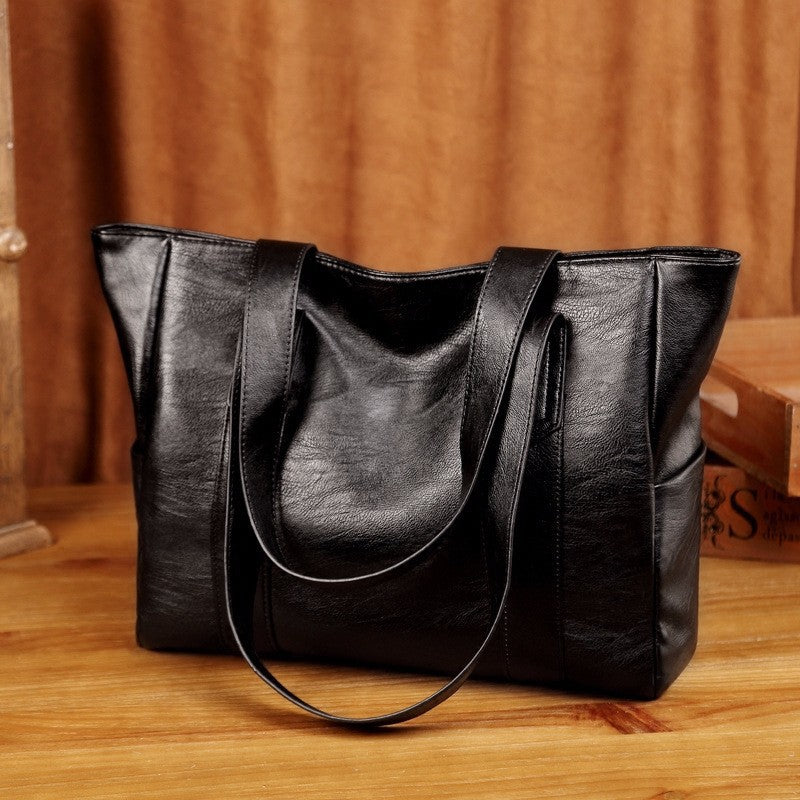 Women's Large Capacity Soft Leather Fashionable Women's Shoulder Bag