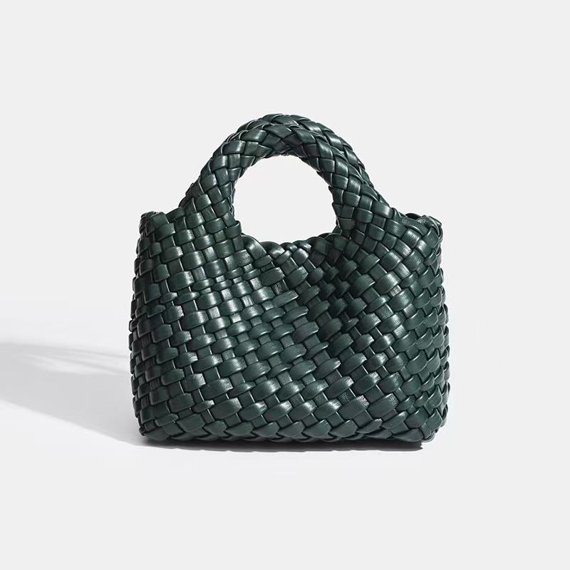 Women's High-grade Woven Handmade Mini Portable Vegetable Basket Women's Shoulder Bag