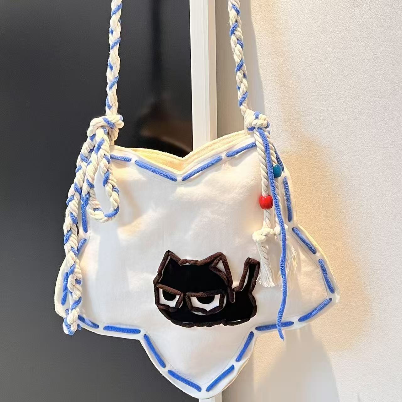 Little Black Cat Trendy Cool Creative Women's Shoulder Bag