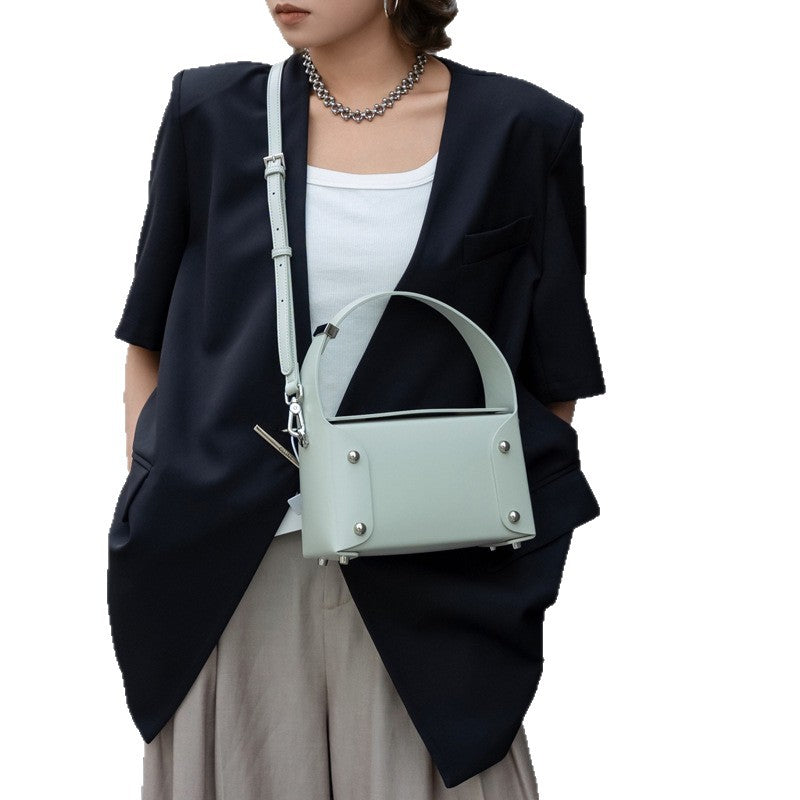 Women's High-grade Cowhide Design Genuine Leather Box Bags