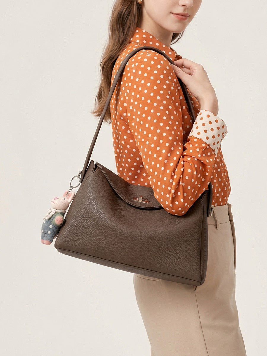 Women's First Layer Cowhide Underarm High Sense Shoulder Bags