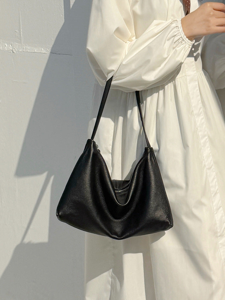 Women's Top Layer Soft Cowhide Loose Feeling Leisure Commute Tote Bags