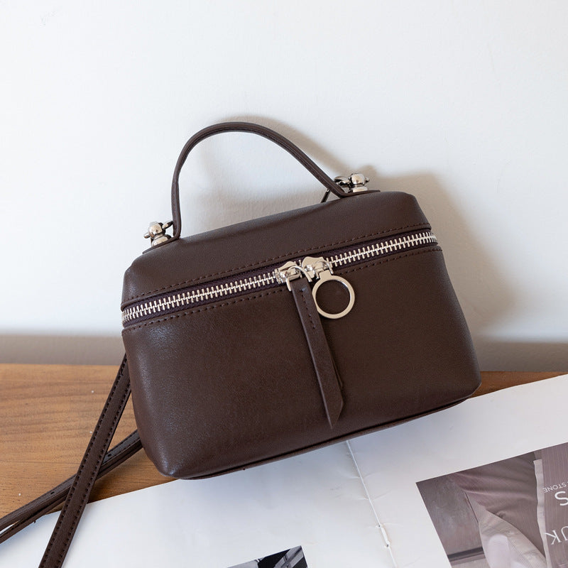 Vegetable Tanning Leather Box Female Niche Women's Messenger Bag