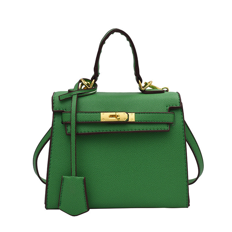 Women's Large Capacity Lychee Pattern Kelly Fashion Handbags