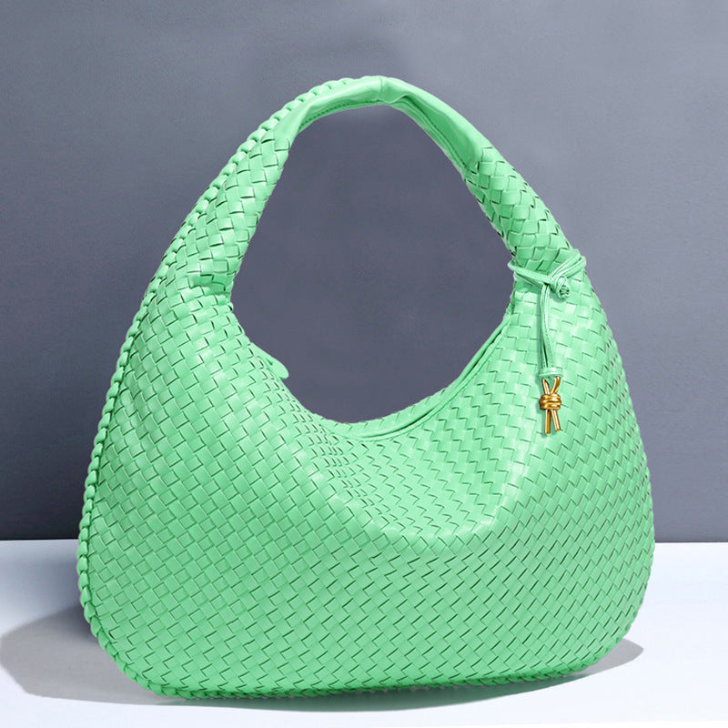 Women's Crescent Hand-woven Portable Dumpling Fashion Underarm Women's Shoulder Bag