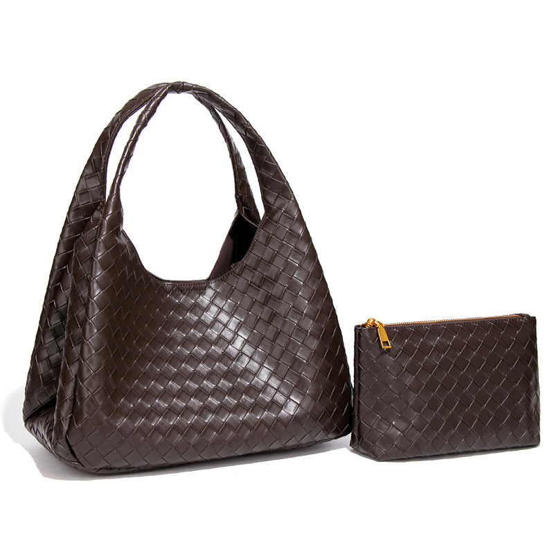 Women's Embossed Woven Fashion Large Capacity Commuter Bags
