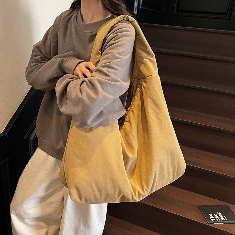 Soft Glutinous Large Capacity Nylon Cloth Tote Bag