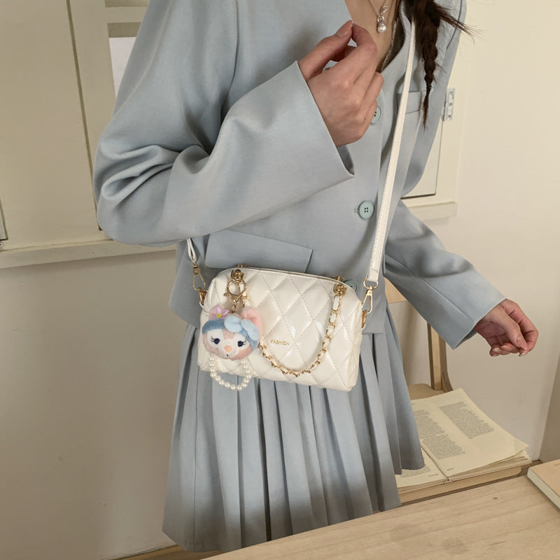 Women's Classic Style Diamond Pattern Chain Super Hot Texture Handbags