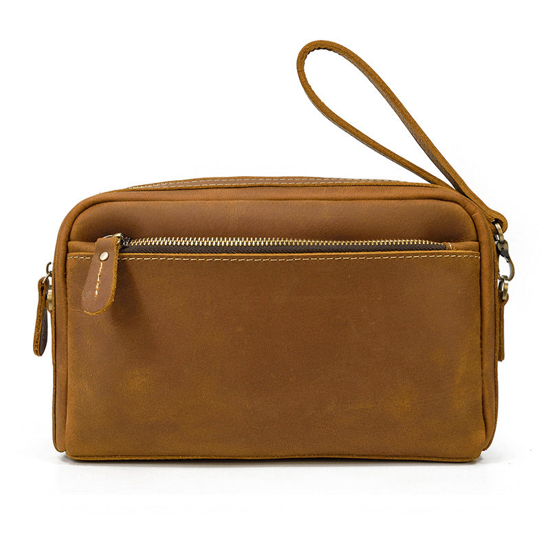 Men's Leather Large Capacity Multifunctional Wrist Vintage Men's Clutch