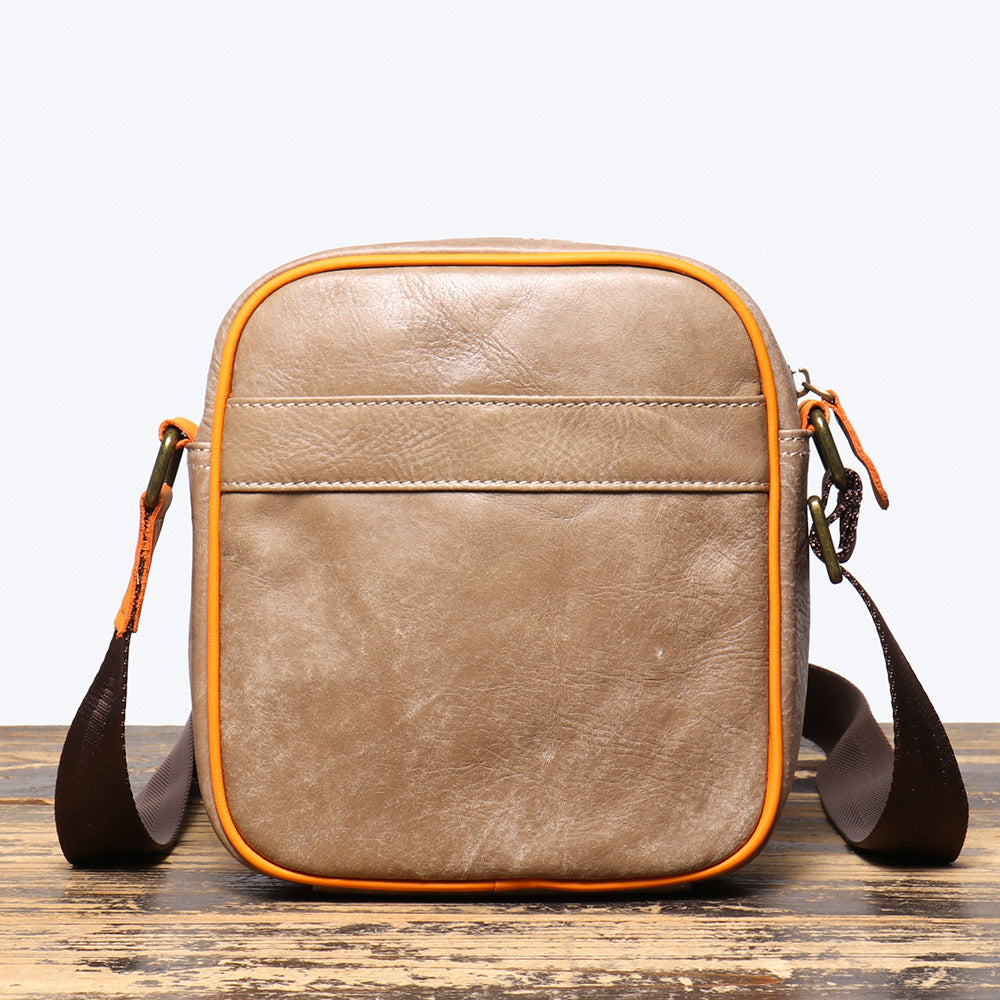 Men's Retro Leather Matte Simple Large Capacity Men's Shoulder Bag