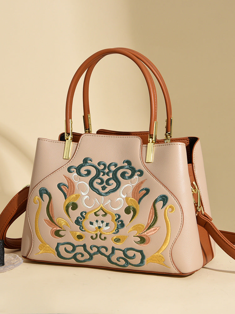 Chinese Style Embroidery Wedding Festive Red Bridal Fashion Mother-in-law Large Handbags