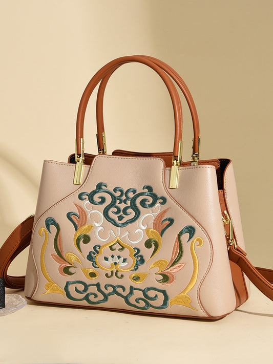 Chinese Style Embroidery Wedding Festive Red Bridal Fashion Mother-in-law Large Handbags