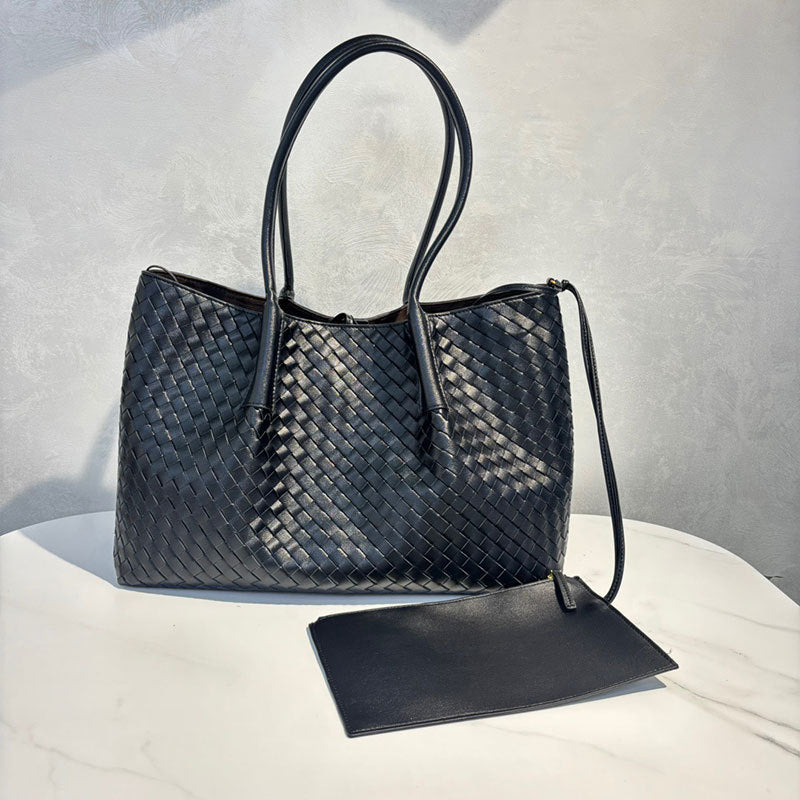 Women's Hand-woven Genuine Leather French Portable High-grade Bags