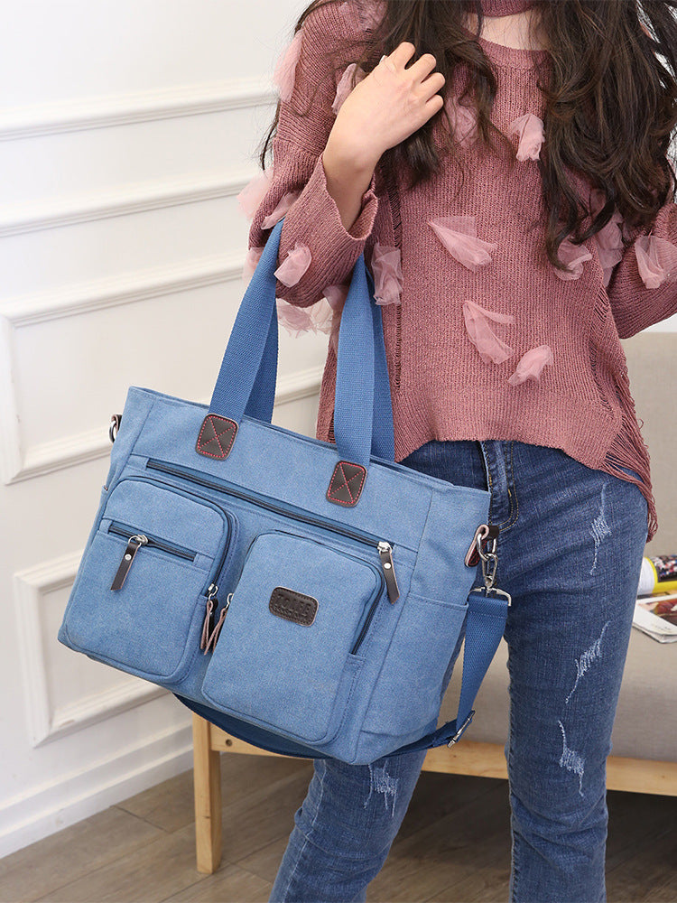 Classic Business Canvas Simple Stylish Big Bags