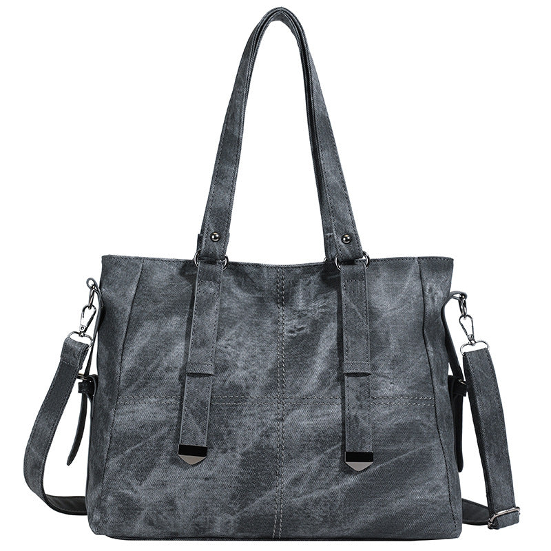 Women's Large Capacity Simple Retro Texture Class Women's Shoulder Bag