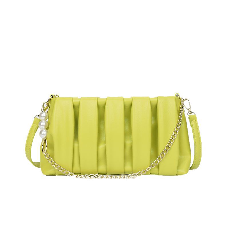 Women's Pleated Soft Leather Versatile Chain Cloud Women's Messenger Bag